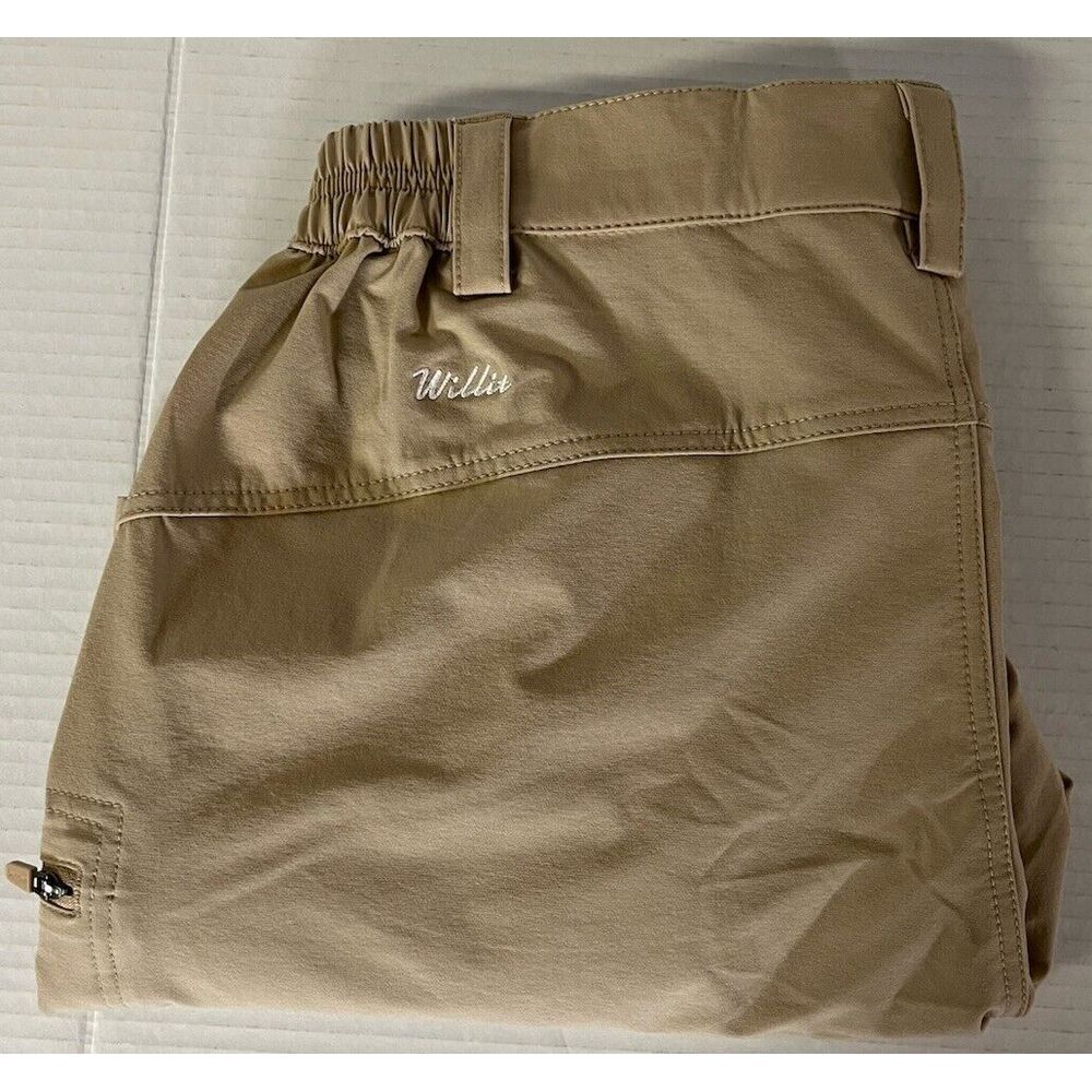 Willit Women Khaki Cargo Nylon Hiking Outdoor Camping Shorts Size M‎ Stretch NWT